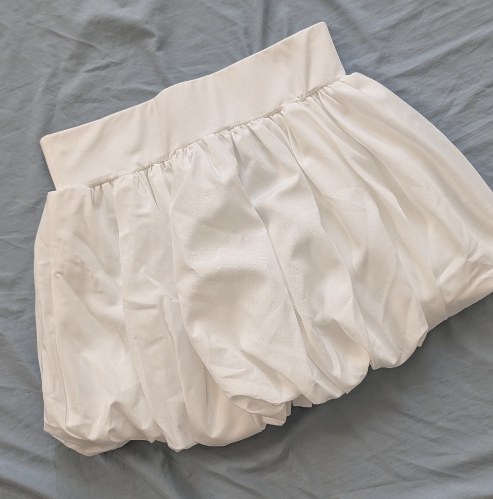 White Bubble Mini skirt